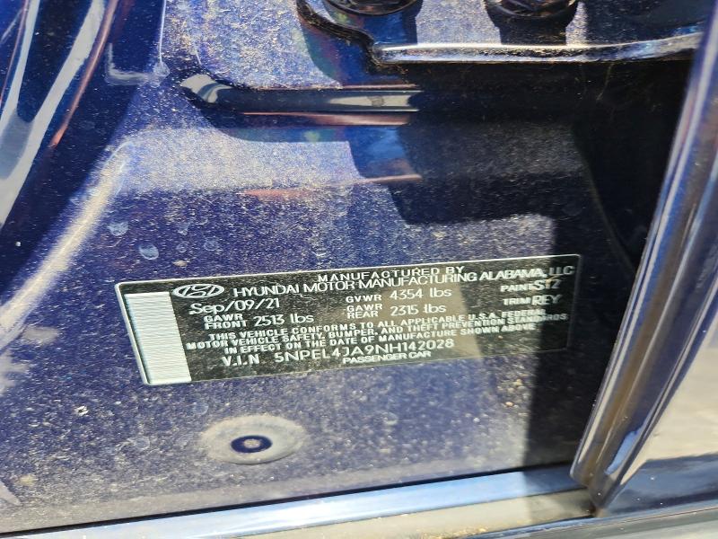 Продаж на аукціоні авто 2022 Hyundai Sonata, vin: 5NPEL4JA9NH142028, номер лоту: 60420456