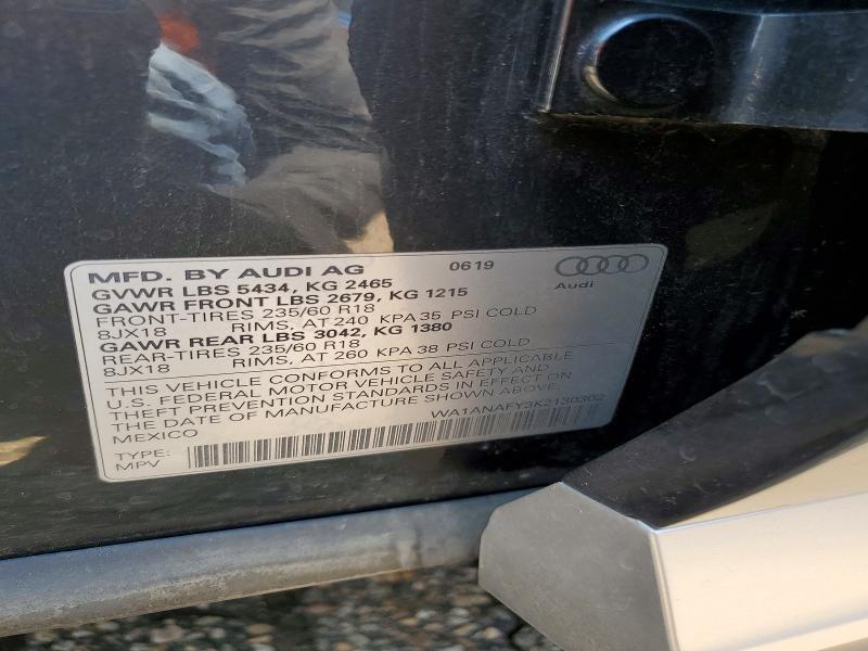 Продаж на аукціоні авто 2019 Audi Q5, vin: WA1ANAFY3K2130302, номер лоту: 59678766