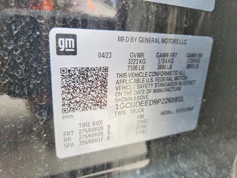 60814206 :رقم المزاد ، 1GCUDEED9PZ265911 vin ، 2023 Chevrolet Silverado مزاد بيع