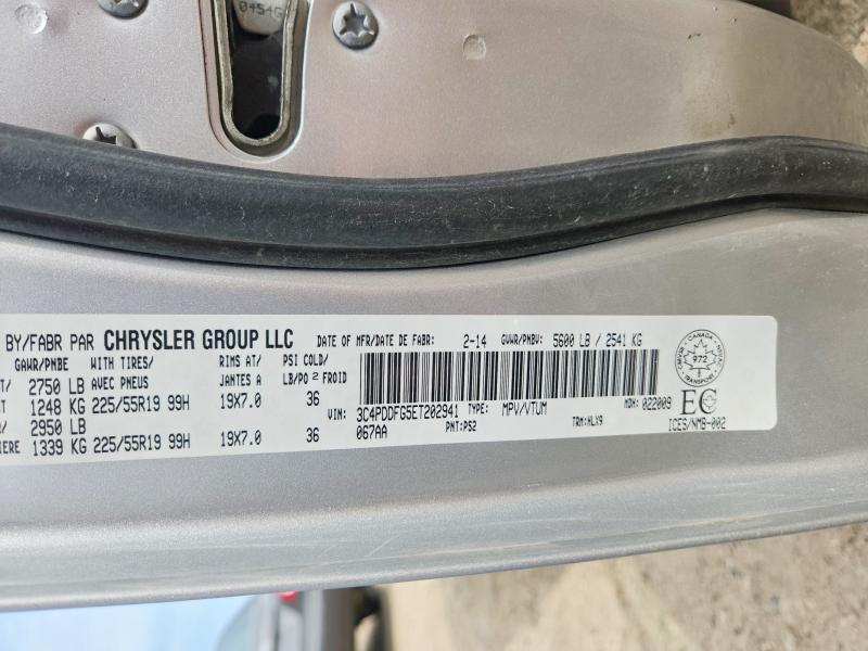 61398886 :رقم المزاد ، 3C4PDDFG5ET202941 vin ، 2014 Dodge Journey مزاد بيع