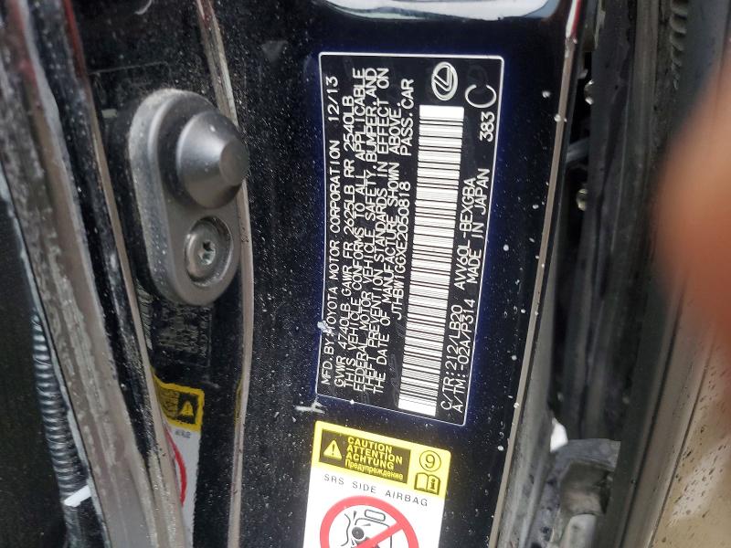 58805096 :رقم المزاد ، JTHBW1GGXE2050818 vin ، 2014 Lexus Es مزاد بيع