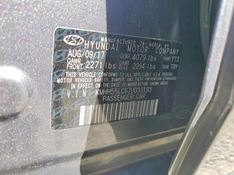 2018 Hyundai Elantra Gt მანქანა იყიდება აუქციონზე, vin: KMHH55LC6JU033193, აუქციონის ნომერი: 60354006