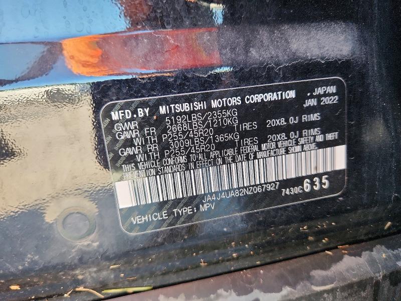 Продаж на аукціоні авто 2022 Mitsubishi Outlander, vin: JA4J4UA82NZ067927, номер лоту: 60490256