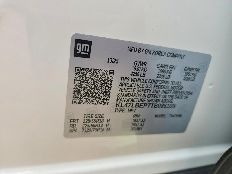 Aukcja sprzedaży 2026 Buick Envista, vin: KL47LBEP7TB086109, numer aukcji: 60052196