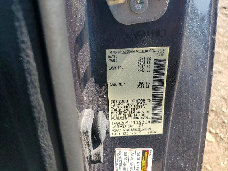 60173696 :رقم المزاد ، 1N4AL2EP5BC115214 vin ، 2011 Nissan Altima مزاد بيع