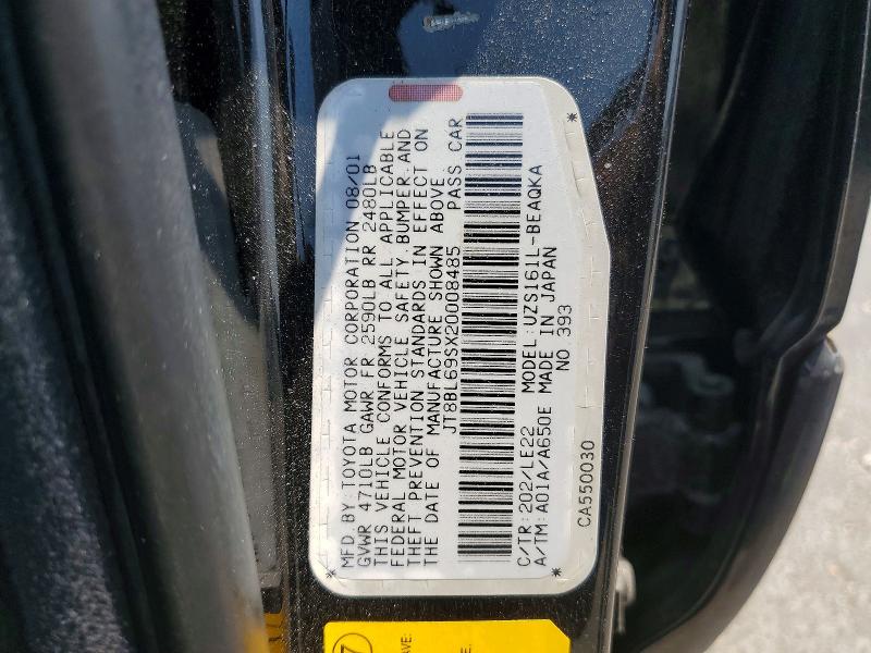 2002 Lexus Gs მანქანა იყიდება აუქციონზე, vin: JT8BL69SX20008485, აუქციონის ნომერი: 61795866