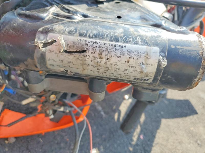 Aukcja sprzedaży 2018 Ktm 500, vin: VBKEXL401JM414345, numer aukcji: 60944486