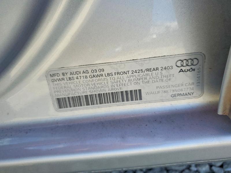 Aukcja sprzedaży 2009 Audi A4, vin: WAUJF78K79N067774, numer aukcji: 59803166