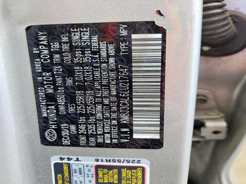 2020 Hyundai Tucson მანქანა იყიდება აუქციონზე, vin: KM8J3CAL6LU217647, აუქციონის ნომერი: 62213146