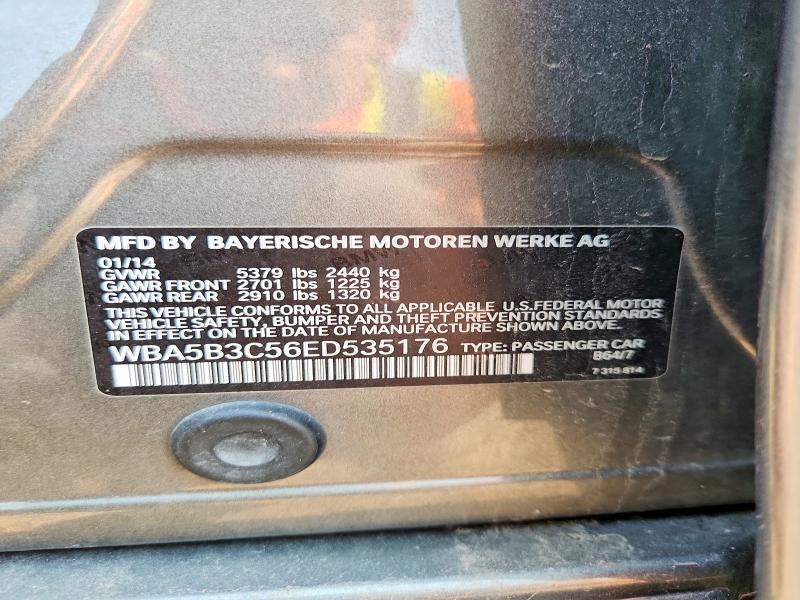 62839056 :رقم المزاد ، WBA5B3C56ED535176 vin ، 2014 Bmw 535 مزاد بيع