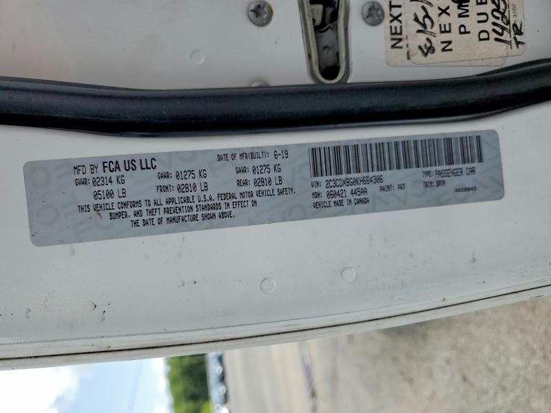 Aukcja sprzedaży 2019 Dodge Charger, vin: 2C3CDXBG0KH664306, numer aukcji: 61725886