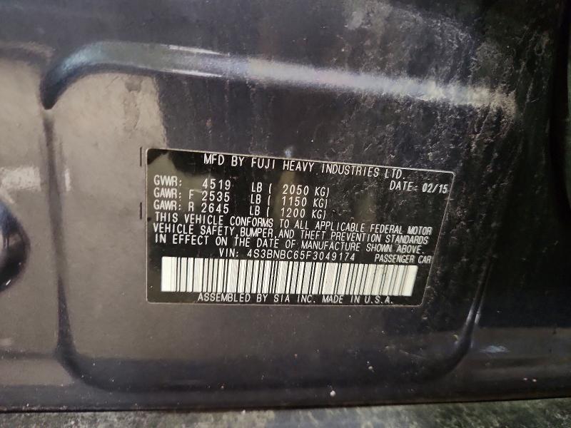 Aukcja sprzedaży 2015 Subaru Legacy, vin: 4S3BNBC65F3049174, numer aukcji: 62958286