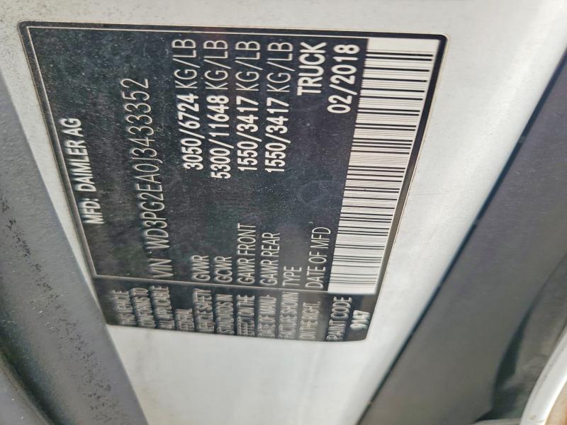 60565366 :رقم المزاد ، WD3PG2EA0J3433352 vin ، 2018 Mercedes-benz Metris مزاد بيع