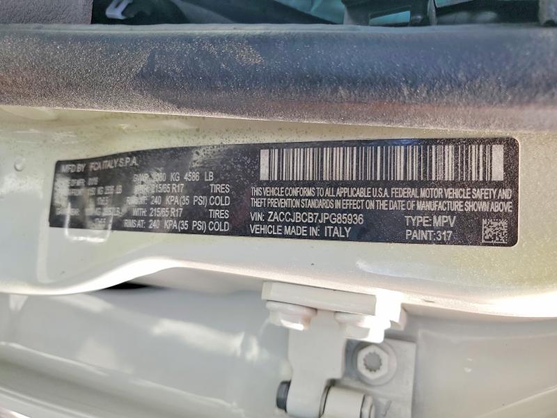 61903776 :رقم المزاد ، ZACCJBCB7JPG85936 vin ، 2018 Jeep Renegade مزاد بيع