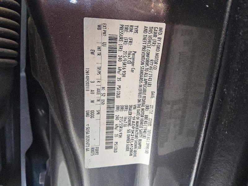 Продаж на аукціоні авто 2014 Ford Focus, vin: 1FADP3K21EL412808, номер лоту: 63314636