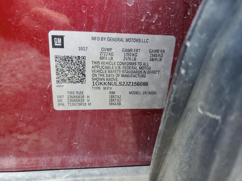 Продажа на аукционе авто 2018 Gmc Acadia, vin: 1GKKNULS2JZ156086, номер лота: 56127026