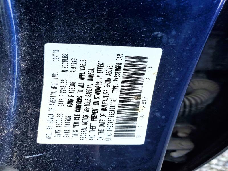 Aukcja sprzedaży 2014 Honda Accord, vin: 1HGCR2F38EA031161, numer aukcji: 60762516