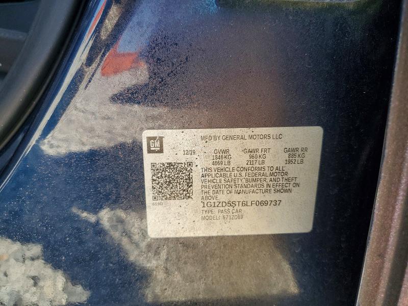 59278446 :رقم المزاد ، 1G1ZD5ST6LF069737 vin ، 2020 Chevrolet Malibu مزاد بيع