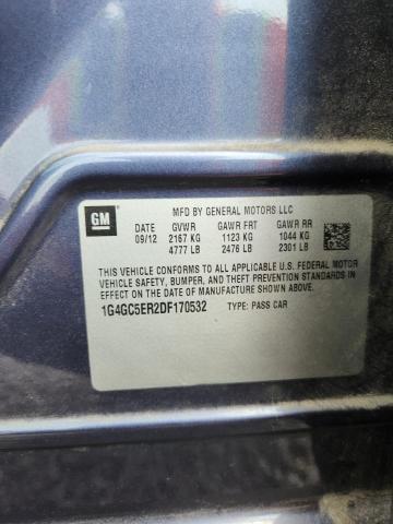 59811386 :رقم المزاد ، 1G4GC5ER2DF170532 vin ، 2013 Buick Lacrosse مزاد بيع