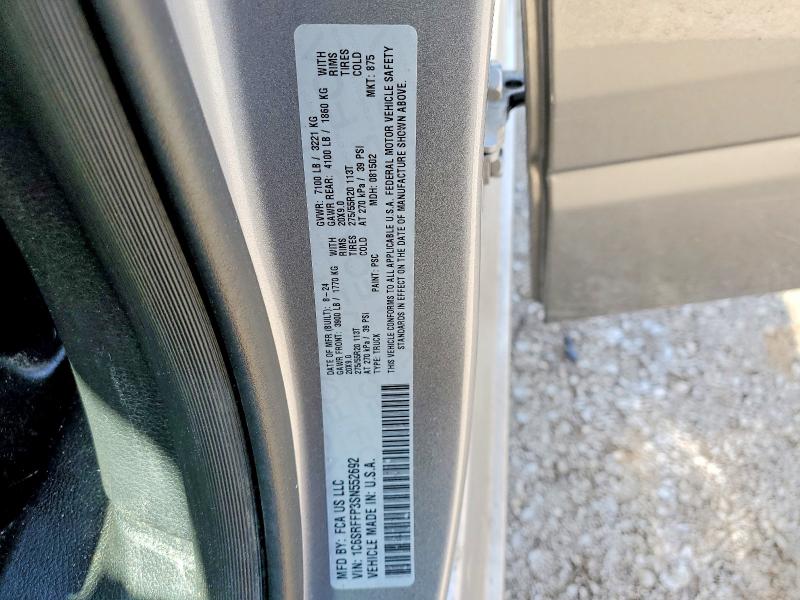 2025 Ram 1500 მანქანა იყიდება აუქციონზე, vin: 1C6SRFFP3SN552692, აუქციონის ნომერი: 61719046