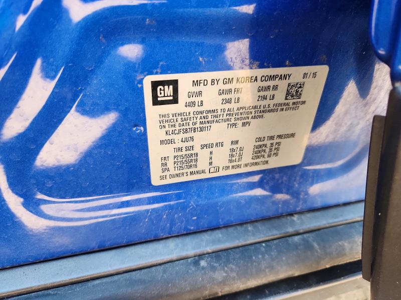 Продажа на аукционе авто 2015 Buick Encore, vin: KL4CJFSB7FB130117, номер лота: 60593896