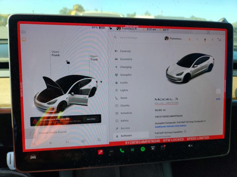 62529996 :رقم المزاد ، 5YJ3E1EC4MF876245 vin ، 2021 Tesla Model 3 مزاد بيع