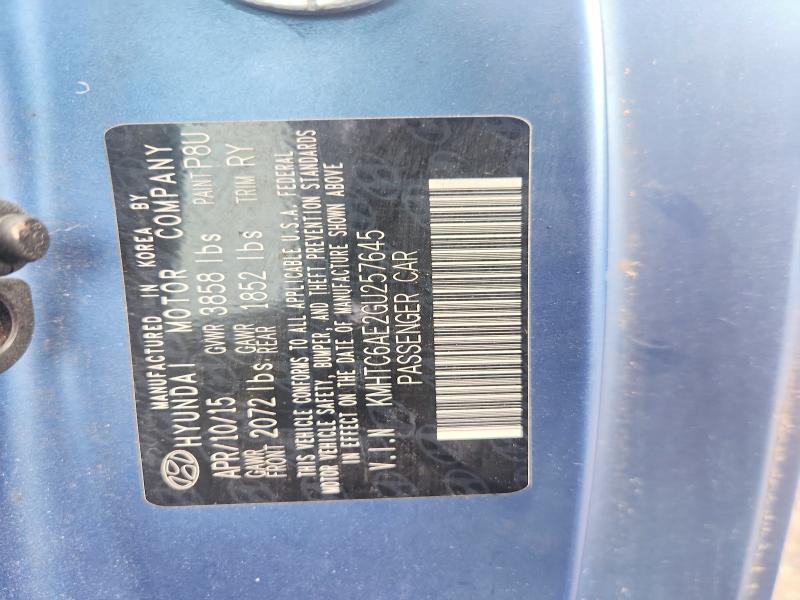 62964356 :رقم المزاد ، KMHTC6AE2GU257645 vin ، 2016 Hyundai Veloster مزاد بيع
