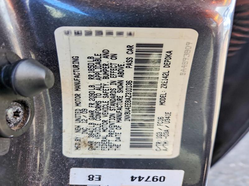 Aukcja sprzedaży 2010 Toyota Corolla, vin: 1NXBU4EE8AZ310136, numer aukcji: 63083216