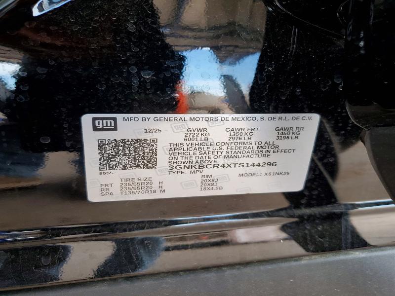 62099996 :رقم المزاد ، 3GNKBCR4XTS144296 vin ، 2026 Chevrolet Blazer مزاد بيع