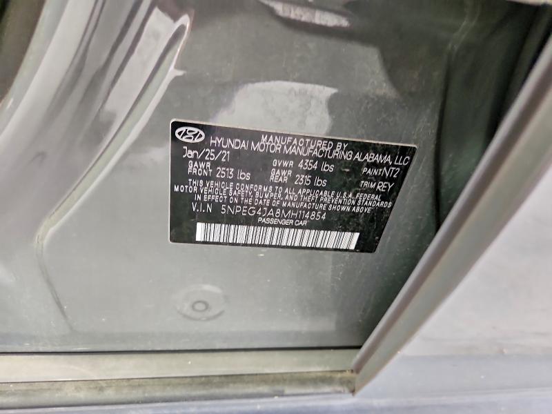 Aukcja sprzedaży 2021 Hyundai Sonata, vin: 5NPEG4JA8MH114854, numer aukcji: 60250336