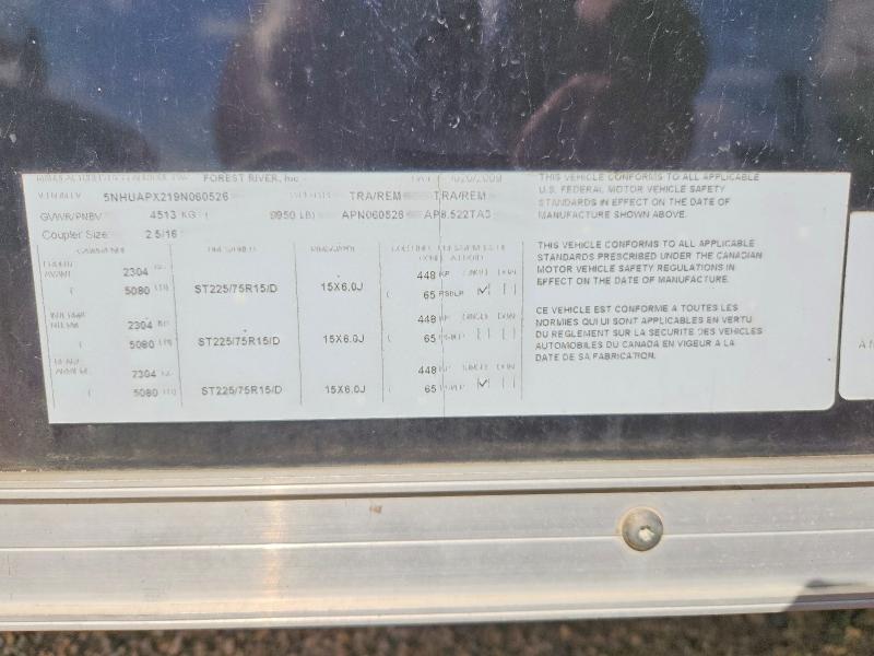 Продажа на аукционе авто 2009 Continental Enclosed Cargo, vin: 5NHUAPX219N060526, номер лота: 58930036