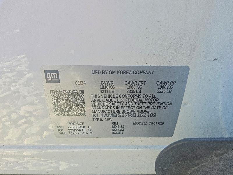 2024 Buick Encore Gx მანქანა იყიდება აუქციონზე, vin: KL4AMBS27RB161489, აუქციონის ნომერი: 61105256