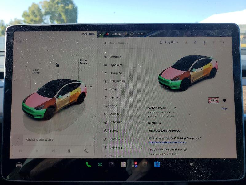 Aukcja sprzedaży 2023 Tesla Model Y, vin: 7SAYGAEE1PF696004, numer aukcji: 63306536