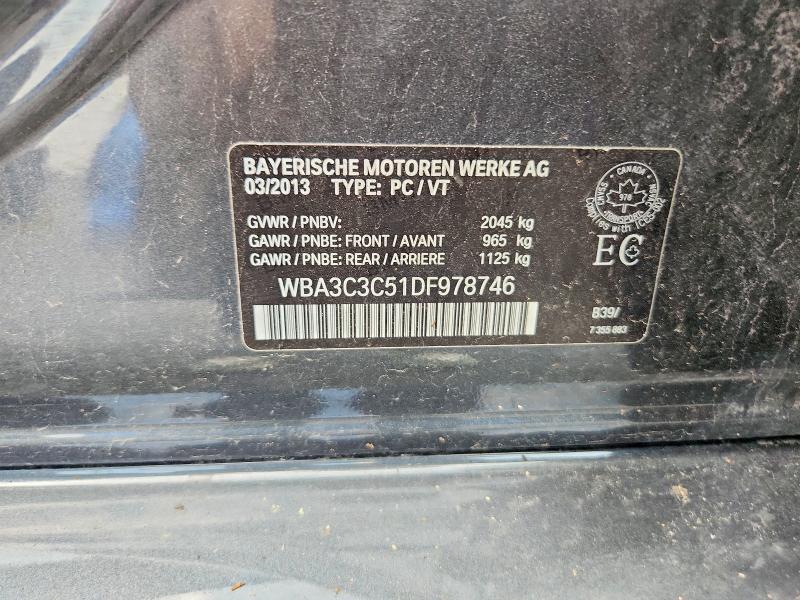 2013 Bmw 320 მანქანა იყიდება აუქციონზე, vin: WBA3C3C51DF978746, აუქციონის ნომერი: 57817366