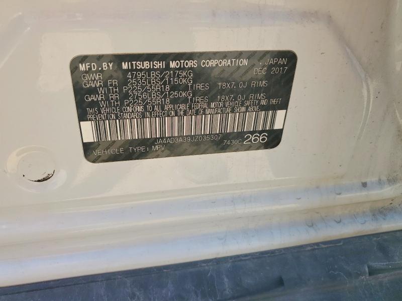 Aukcja sprzedaży 2018 Mitsubishi Outlander, vin: JA4AD3A39JZ035307, numer aukcji: 60132116