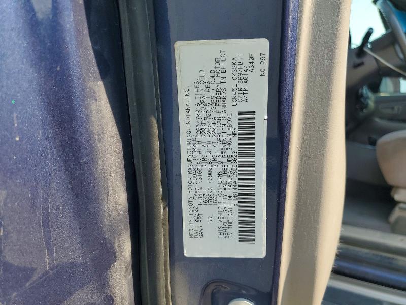 60025856 :رقم المزاد ، 5TDBT44A12S093623 vin ، 2002 Toyota Sequoia مزاد بيع