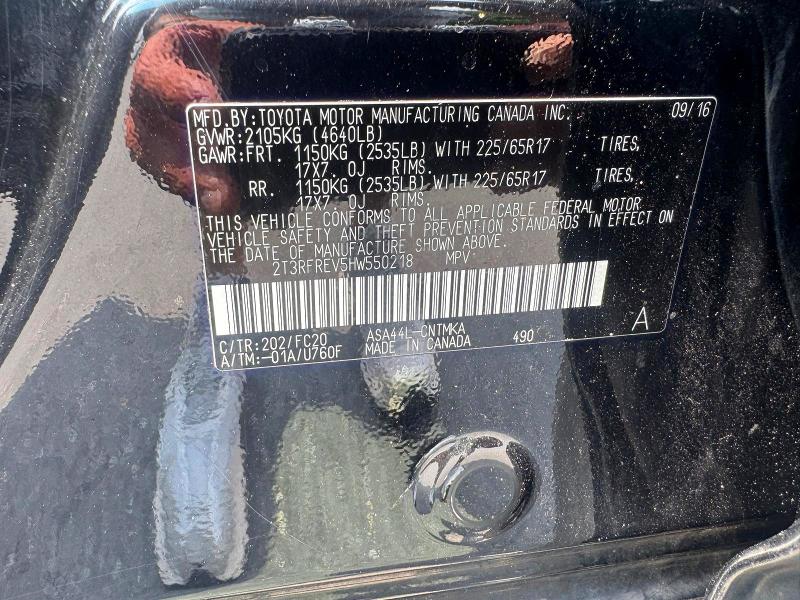 Aukcja sprzedaży 2017 Toyota Rav4, vin: 2T3RFREV5HW550218, numer aukcji: 63326286