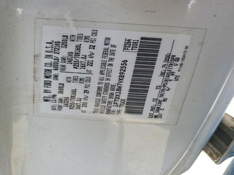 1997 Ford F150 მანქანა იყიდება აუქციონზე, vin: 1FTDX18W7VKB92556, აუქციონის ნომერი: 62078366