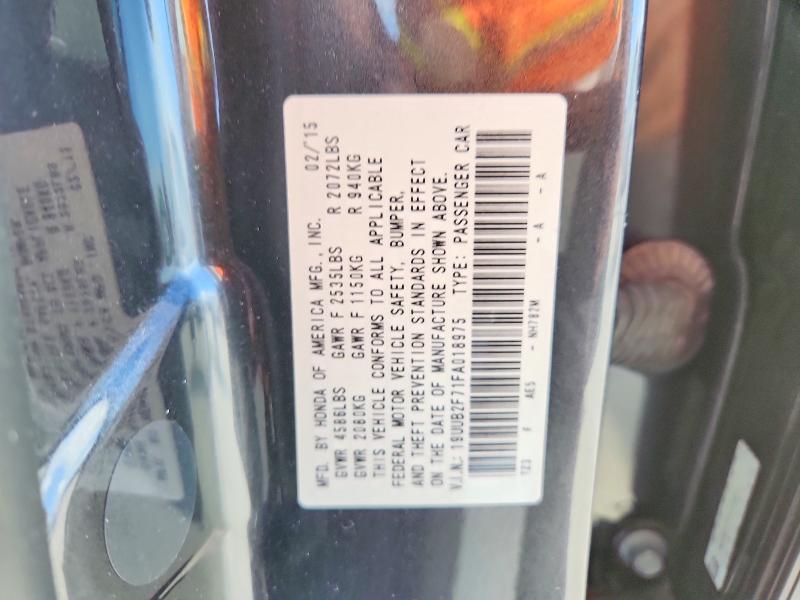 2015 Acura Tlx მანქანა იყიდება აუქციონზე, vin: 19UUB2F71FA018975, აუქციონის ნომერი: 59301946