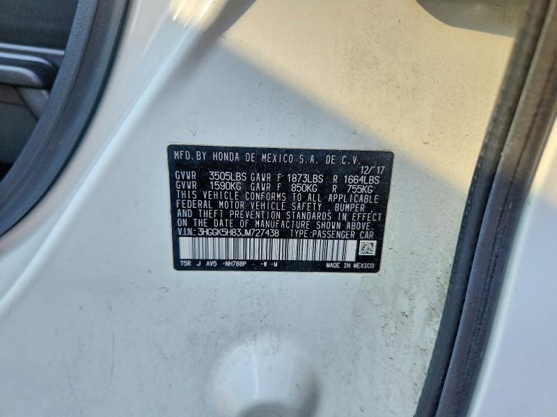 2018 Honda Fit მანქანა იყიდება აუქციონზე, vin: 3HGGK5H83JM727438, აუქციონის ნომერი: 62481096