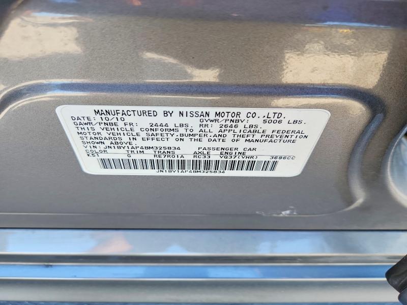 Aukcja sprzedaży 2011 Infiniti M37, vin: JN1BY1AP4BM325834, numer aukcji: 62457886