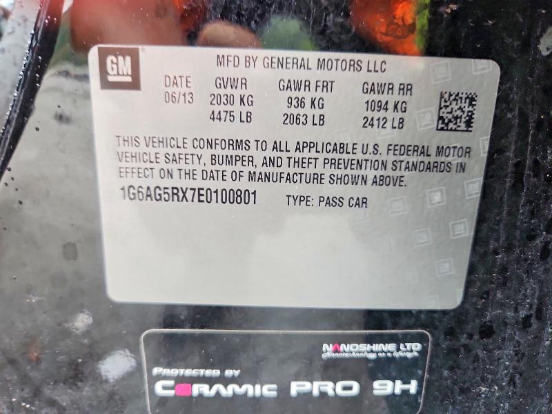 Aukcja sprzedaży 2014 Cadillac Ats, vin: 1G6AG5RX7E0100801, numer aukcji: 62839276