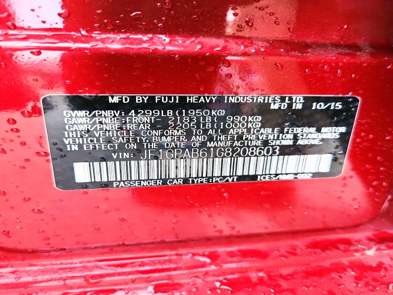Продажа на аукционе авто 2016 Subaru Impreza, vin: JF1GPAB61G8208603, номер лота: 60028286