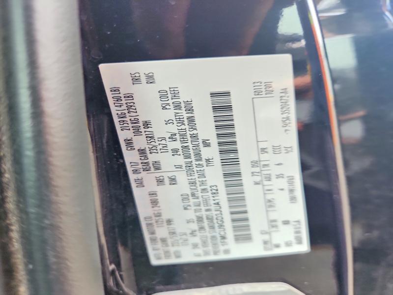 Aukcja sprzedaży 2018 Ford Escape, vin: 1FMCU9GD3JUA11823, numer aukcji: 62148506