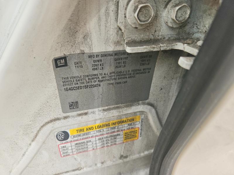 2011 Buick Lacrosse მანქანა იყიდება აუქციონზე, vin: 1G4GC5ED1BF229474, აუქციონის ნომერი: 62138266