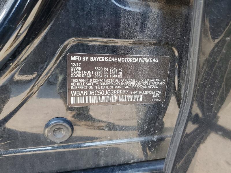 61053576 :رقم المزاد ، WBA6D6C50JG388877 vin ، 2018 Bmw Alpina B6 مزاد بيع