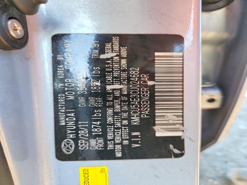60777356 :رقم المزاد ، KMHCU5AE3CU024682 vin ، 2012 Hyundai Accent مزاد بيع