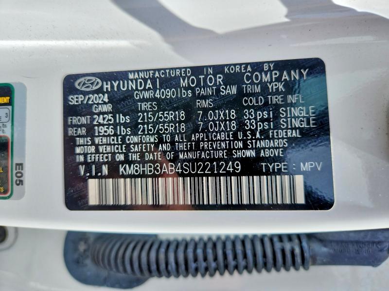 Aukcja sprzedaży 2025 Hyundai Kona, vin: KM8HB3AB4SU221249, numer aukcji: 61423386