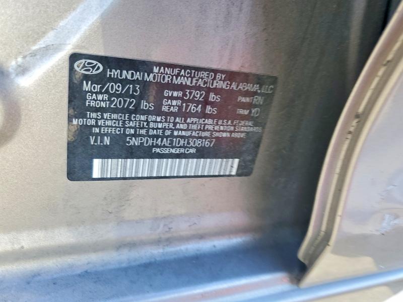 Продажа на аукционе авто 2013 Hyundai Elantra, vin: 5NPDH4AE1DH308167, номер лота: 62997126