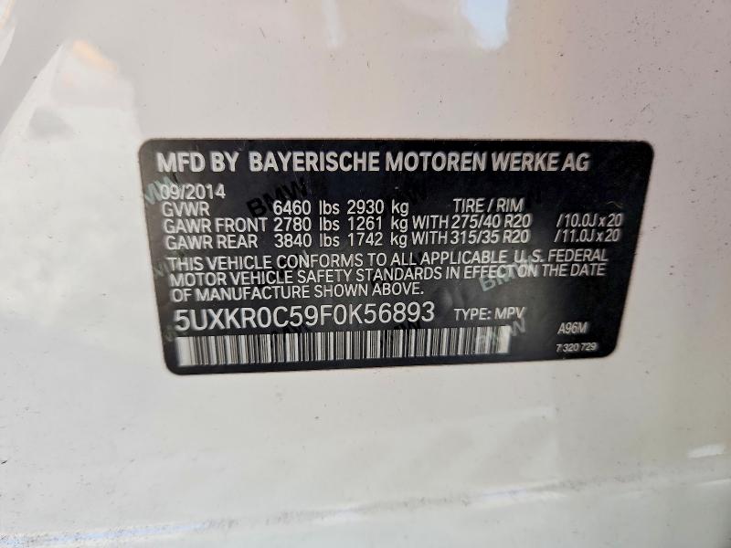 Продажа на аукционе авто 2015 Bmw X5, vin: 5UXKR0C59F0K56893, номер лота: 62246316